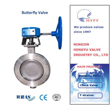 Black Steel Cast Iron Pneumatic Wafer Type Cylinder Butterfly Valve